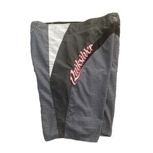 Vintage Quicksilver Board Shorts 34 Grey Swim Trunks Surf Skater Spellout Y2K
